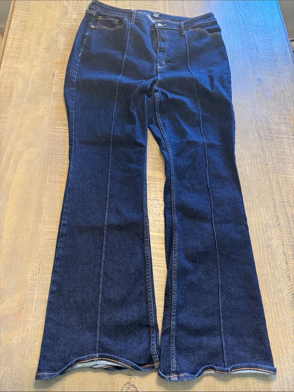 Old Navy Dark Indigo High-Rise Flare Jeans